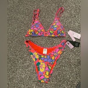 Bright floral bikini medium wild fable